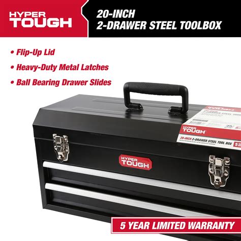 metal flip close tool box|Hyper Tough 20.